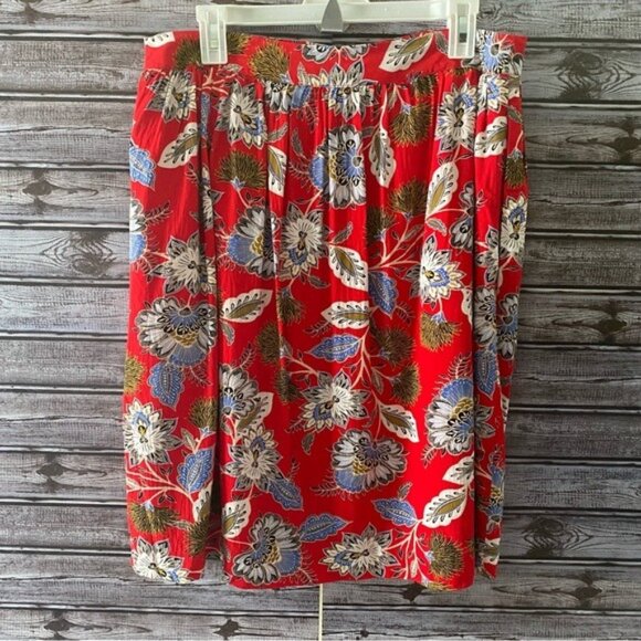 LOFT Women's Floral Print Skirt‎ Size 10 - Picture 1 of 6